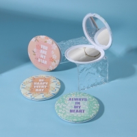 Зеркало складное «Надписи», d = 7,5 см, рисунок МИКС Зеркало складное «Надписи», d = 7,5 см, рисунок МИКС