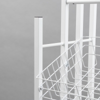 Стойка под зонты, разборная, 3 наклонные корзины, 3 яруса, 60×40×150 см, цвет белый Стойка под зонты, разборная, 3 наклонные корзины, 3 яруса, 60×40×150 см, цвет белый