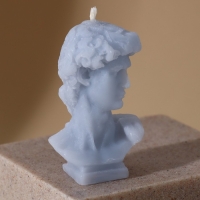 Свеча интерьерная &laquo;Давид&raquo;, серый, высота 6,5 см