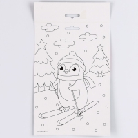 Аппликация фольгой&lrm; на новый год &laquo;Пингвин&raquo;, новогодний набор для творчества