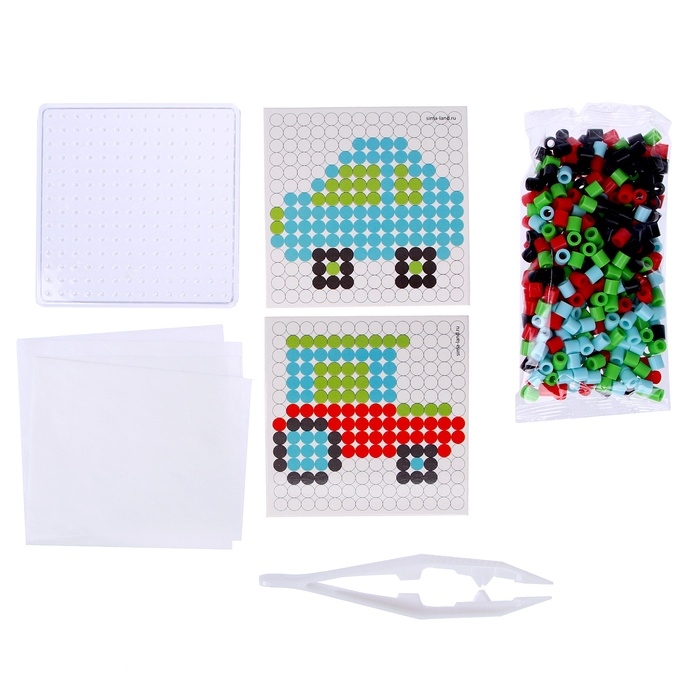 Термомозаика &laquo;Автомобили&raquo; с пинцетом