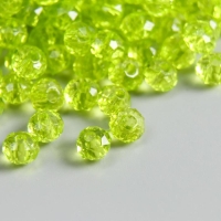 Бусины для творчества пластик "Кристалл с гранями светло-зелёный" набор 20 гр 0,4х0,6х0,6 см   51317