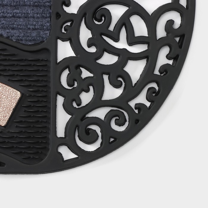 Коврик придверный узорный Доляна Welcome, 45&times;75 см, цвет МИКС