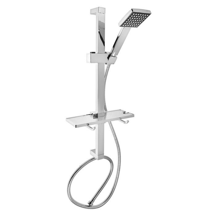 Набор для душа ZEIN H04, квадратный, стойка. мыльница и держатель, шланг 150 см, лейка, хром 97549 Набор для душа ZEIN H04, квадратный, стойка. мыльница и держатель, шланг 150 см, лейка, хром 97549