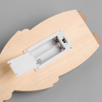 Светодиодная фигура &laquo;Дед Мороз&raquo; 11 &times; 28 &times; 5 см, дерево, батарейки АААх2 (не в комплекте), свечение тёплое белое