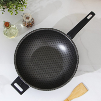 Сковорода ВОК &laquo;Хозяюшка&raquo;, d=28 см, с 2 ручками, антипригарное покрытие, цвет бордовый