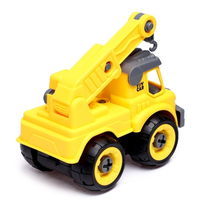 Конструктор винтовой &laquo;Машина с краном&raquo;, с отвёрткой, 26 деталей