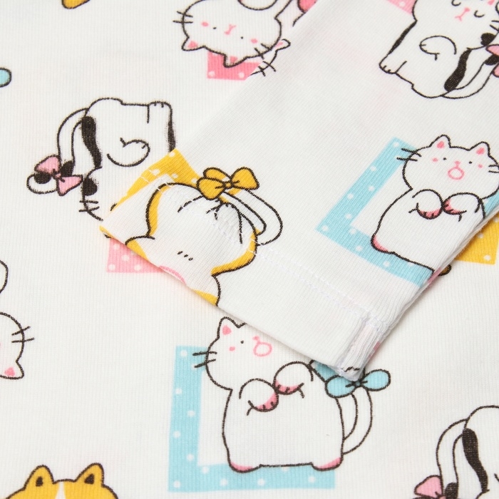 Боди детский, цвет белый/котята, рост 86 см