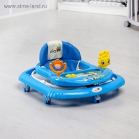 Ходунки &laquo;Солнышко&raquo;, 7 колес, муз. игрушки, синий