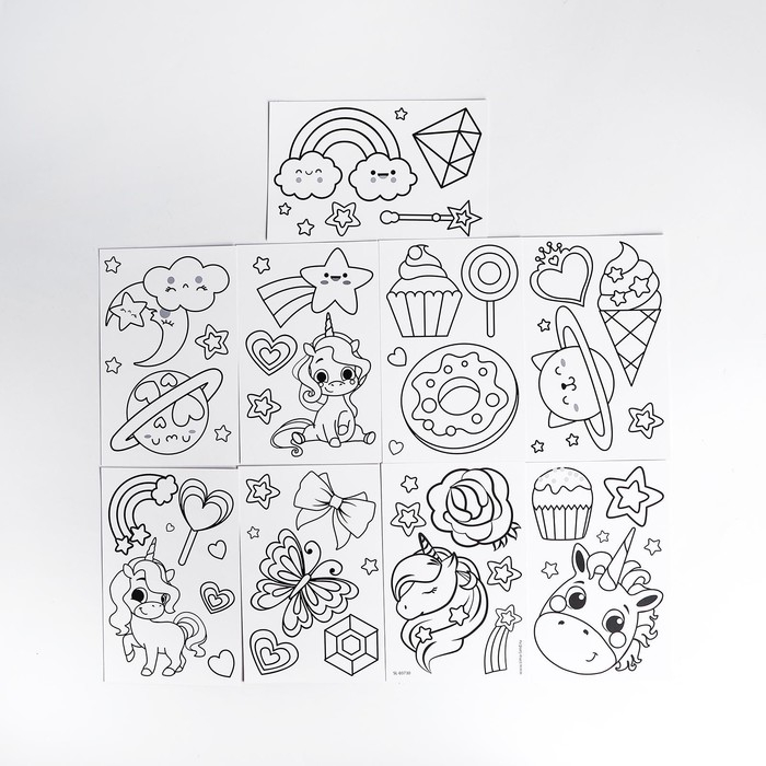 Набор для творчества &laquo;Раскрась витражики: единорог&raquo;, 20 шт в наборе