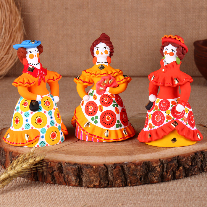 Дымковская игрушка Дымковская игрушка "Барыня нарядная", микс