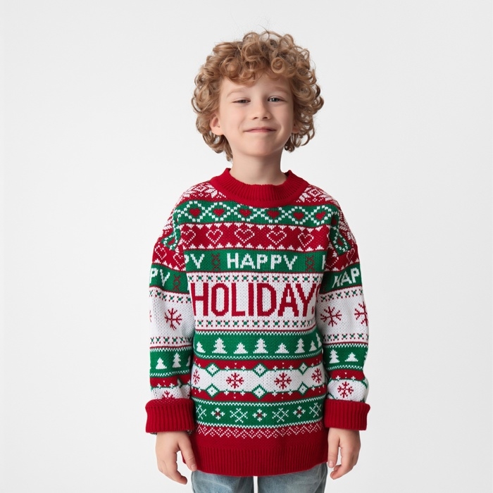 Джемпер вязаный детский KAFTAN Holidays размер 30, (98-104 см)