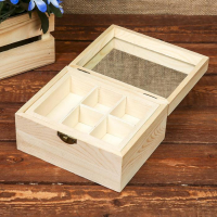 Шкатулка дерево для росписи с ящиком с зеркалом "Сундучок" 16х13х7 см Шкатулка дерево для росписи с ящиком с зеркалом "Сундучок" 16х13х7 см