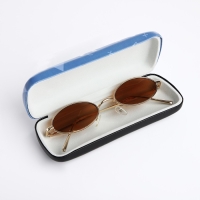 Футляр для очков на хлопушке, длина 16 см, цвет синий Футляр для очков на хлопушке, длина 16 см, цвет синий