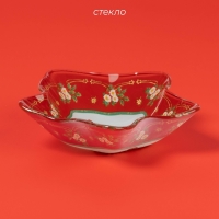 Салатник стеклянный Доляна &laquo;Новогодняя ель&raquo;, 160 мл, 13,3&times;3,6 см
