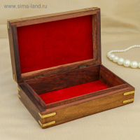 Шкатулка с орнаментом "Роза ветров" дерево 5,3х13х20 см