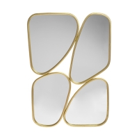 Декор настенный металл с зеркалом "Геометрия" золото 90,7х61х2,5 см Декор настенный металл с зеркалом "Геометрия" золото 90,7х61х2,5 см