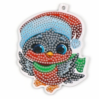 Алмазная мозаика на новый год на подвеске &laquo;Снегирь&raquo;, 9 х 11 см, новогодний набор для творчества