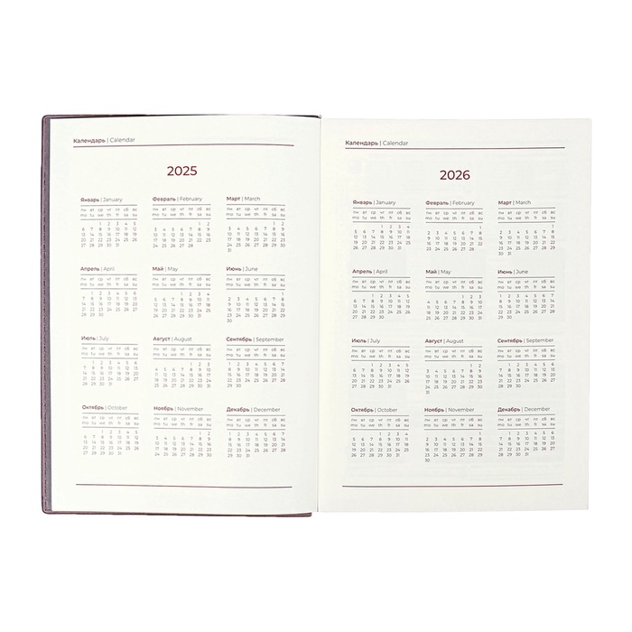 Ежедневник датир 2025г А5+ 176л ESCALADA, инт обл, иск кожа, тис ф,ляс,кр бл 80г/м2,кор-ый