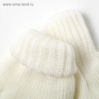 Варежки для девочки двойные &laquo;Панда&raquo;, белый, размер 12