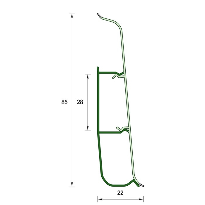 Плинтус напольный 85мм 2,2м Плинтус напольный 85мм 2,2м "Деконика", 303 Венге темный