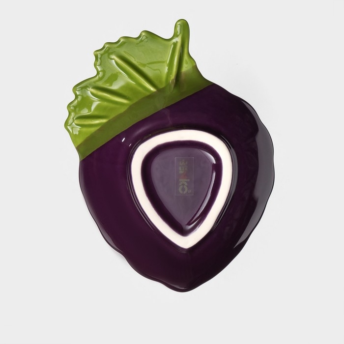 Тарелка керамическая &laquo;Ежевика&raquo;, глубокая, фиолетовая, 17 см, 1 сорт, Иран