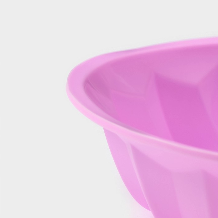 Форма для выпечки Доляна &laquo;Немецкий кекс. Заварное&raquo;, силикон, 21,5&times;5 см, цвет розовый