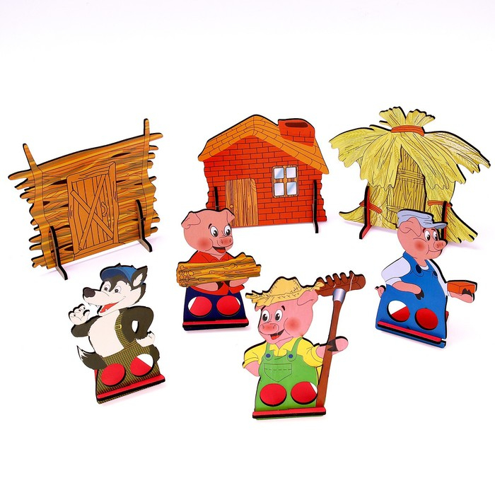 Пальчиковый кукольный театр «3 сказки», ширма: 22,5 × 33 см Пальчиковый кукольный театр «3 сказки», ширма: 22,5 × 33 см