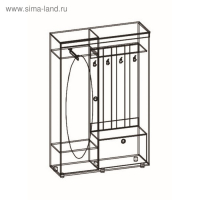 Прихожая Апаиш-2, 2000х1300х416, Венге/Дуб молочный