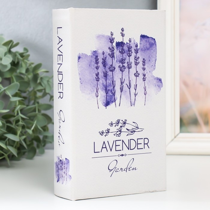 Сейф-книга дерево кожзам Сейф-книга дерево кожзам "Сад с лавандой" 21х13х5 см