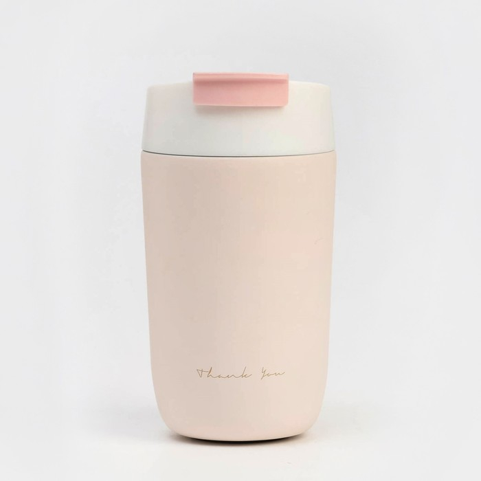 Термокружка, 500 мл, Sсhool Thank you, сохраняет тепло 6 ч, розовая