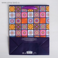 Пакет подарочный ламинированный вертикальный, упаковка, &laquo;Мозайка&raquo;, L 31 х 40 х 11,5 см