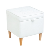 Пуф Эби, 400х400х420, Кожзам белый Пуф Эби, 400х400х420, Кожзам белый