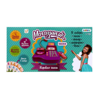 Игровой набор касса &laquo;Магазинчик&raquo;, с аксессуарами, свет, звук, цвета МИКС