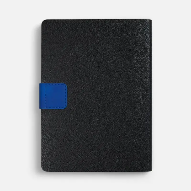 Ежедневник Boom, недатированный, черный c ярко-синий