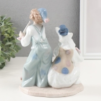 Сувенир керамика "Клоун с медведем" 10,5х15х18,5 см