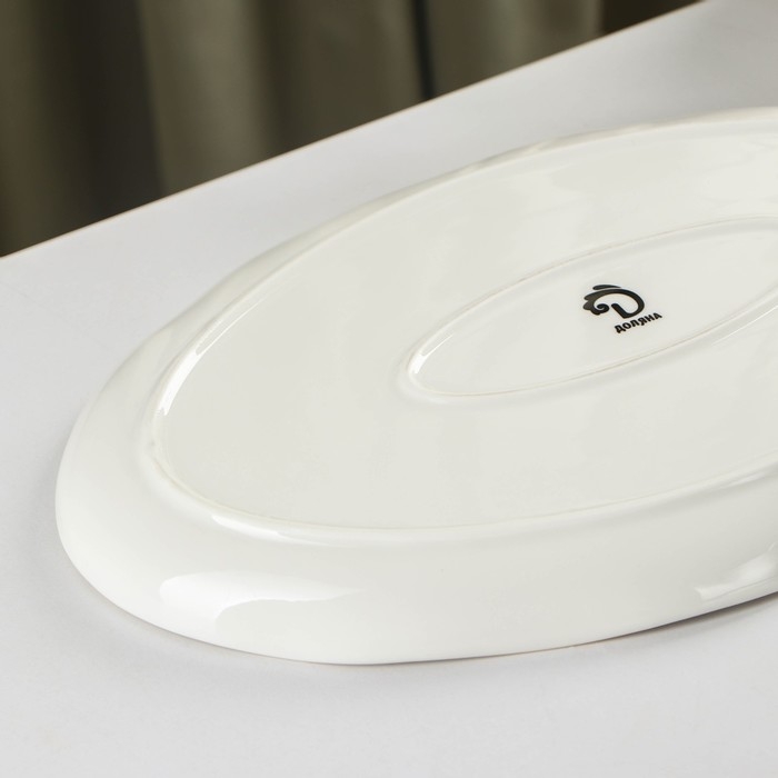 Блюдо фарфоровое Доляна &laquo;Млечный путь&raquo;, 29,5&times;17,5 см, цвет серый