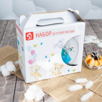 Набор детской посуды Доляна &laquo;Ловись большая и малая&raquo;, 3 предмета: миска 450 мл, тарелка d=20 см, кружка