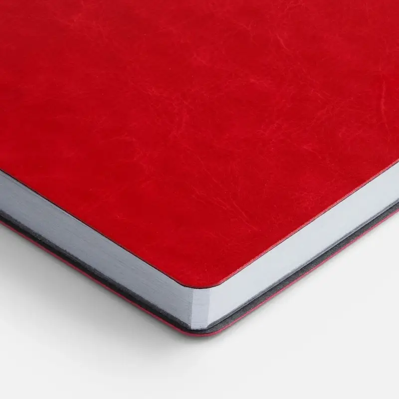 Ежедневник Nebraska Flex, недатированный, красный с серебристым