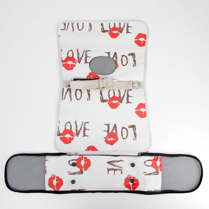 Сумка - переноска для животных "Love", размер М, белая, 45 х 21 х 27 см,