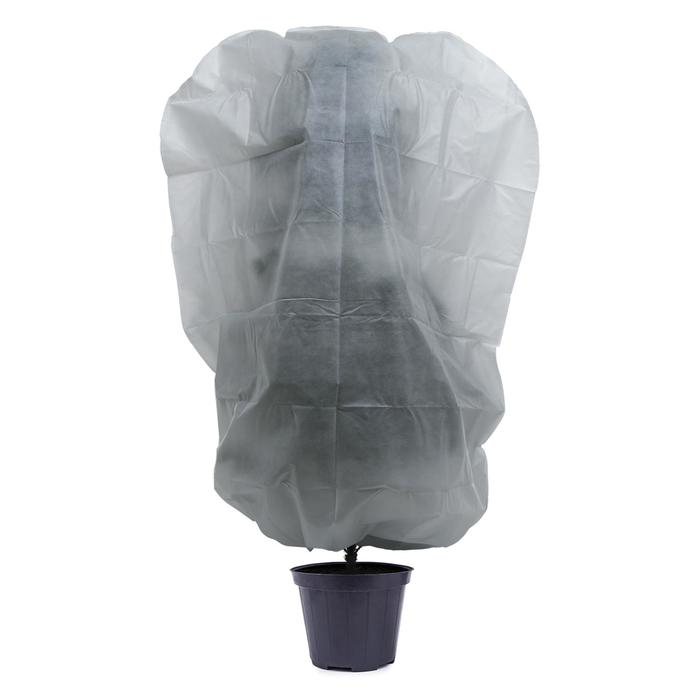 Чехол для растений, трапеция на шнурках, 200 &times; 140 см, спанбонд с УФ-стабилизатором, плотность 60 г/м&sup2;, 1 шт., белый