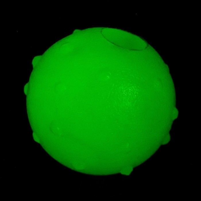 Игрушка для собак, светящаяся в темноте, Игрушка для собак, светящаяся в темноте, "Шар с пупырками", 5,5 см