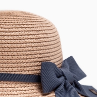 Шляпа для девочки MINAKU, цв. пудра, р-р 54 Шляпа для девочки MINAKU, цв. пудра, р-р 54