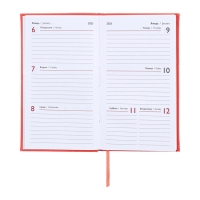 Еженедельник датированный 2025 года, 85х145 мм, 64 листа ESCALADA, твердая обложка из искусственной кожи, блинтовое тиснение, блок 70 г/м², коралловый Еженедельник датированный 2025 года, 85х145 мм, 64 листа ESCALADA, твердая обложка из искусственной кожи, блинтовое тиснение, блок 70 г/м², коралловый