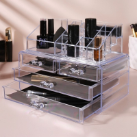 Бокс для хранения маникюрных/косметических принадлежностей, 20 секций, 23,5 × 14,5 × 19 см, 4 выдвижных ящика, цвет прозрачный Бокс для хранения маникюрных/косметических принадлежностей, 20 секций, 23,5 × 14,5 × 19 см, 4 выдвижных ящика, цвет прозрачный