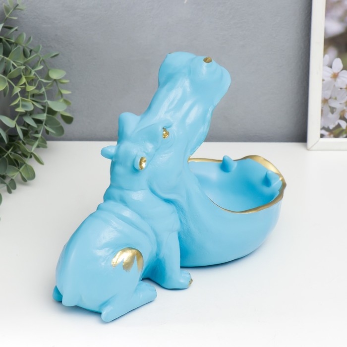 Сувенир полистоун подставка Сувенир полистоун подставка "Голубой бегемот" 22х16,5х30 см