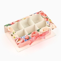 Коробка под 6 конфет с ячейками «Подарок» 14.8 х 9.5 х 3.5 см Коробка под 6 конфет с ячейками «Подарок» 14.8 х 9.5 х 3.5 см