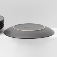 Набор тарелок кермических Доляна &laquo;Ваниль&raquo;, 18 предметов: 6 тарелок d=19 см, 6 тарелок d=27 см, 6 мисок d=19 см, цвет серый