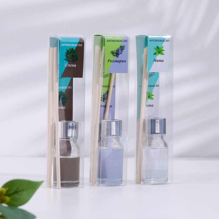 Набор диффузоров 3 шт по 10 мл "Зеленый чай, сосна, ментол", "Богатство Аромата"