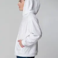 Худи флисовое унисекс Manakin, белое, размер M/L